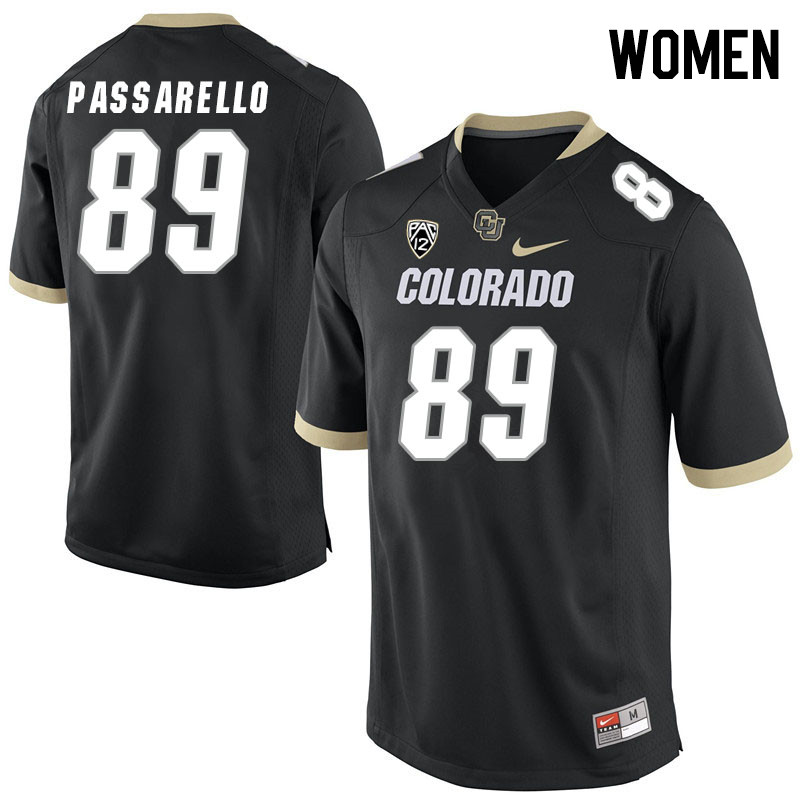 Women #89 Louis Passarello Colorado Buffaloes College Football Jerseys Stitched Sale-Black